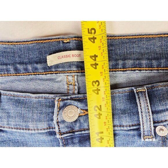 Levis 33X34 Size 16L Womens Classic Bootcut Blue Denim 5 Pocket Logo Tag Jeans - Picture 11 of 14